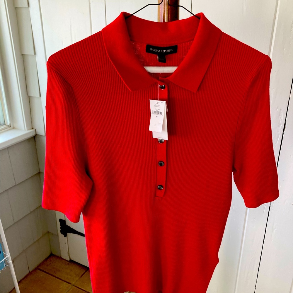 New Banana Republic crew with collar